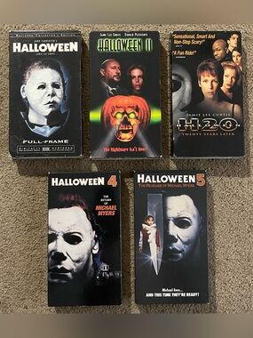John Carpenter's Halloween Michael Myers VHS Tape Lot Of 5 Horror Movies